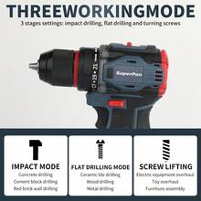 Superpan Brushless Cordless Drill Driver, 50N.M 25+1 Torque, 0-1500RPM, Bare Tool (Battery Not Included) - Grey - View 3