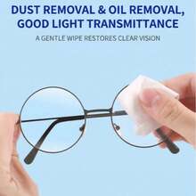 100Pcs Pre-Moistened Lens Wipes – Individually Wrapped Eyeglass Cleaning Wipes For Glasses, Screen Cleaner For Smartphone Laptop Tablet Camera TV, Streak-Free Daily Cleaning Kit - View 6
