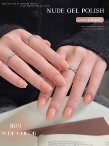 XEIJAYI 15ml Esmalte de uñas en gel color nude, manicura semi-permanente que se retira con remojo, para salón UV/LED o uso DIY - rosa desnudo - Ver 4
