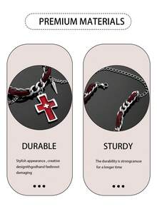 1 pieza Collar de cuero sintético estilo punk dulce, con decoración de borla en forma de cruz popular, estilo punk femenino estilo Y2K, cadena de cintura decorativa de alta calidad, accesorios de cadena de cintura de jeans estilo hip-hop, adecuado tanto para hombres como para mujeres, encanto de bolso, llavero, regalo de cumpleaños, regalos de boda, regalos de vacaciones, regalos de fiesta, recuerdos de eventos, regalos para amigos fuera del campus - Multicolor - Ver 7