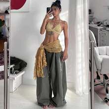 Boho Jazz Dance Scarf: Vintage Fringe Shawl And Waist Belt - 異國咖色長巾 - 查看 3