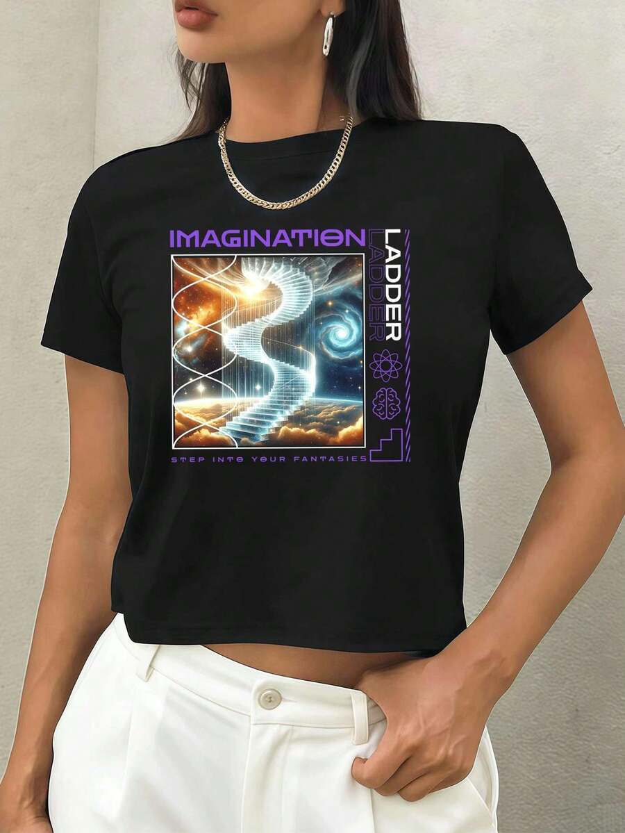 Women T-Shirts - Black - View 1