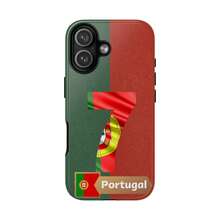 [Expédition sous 24h depuis DE/FR/ES] Coque de téléphone Apple 17 16 15 Promax 21 22 23 24 25 Ultra GalaxyNumber 7 Portugal, style maillot de football avec drapeau portugais - FL 2-en-1 Mat Épais - Voir 2