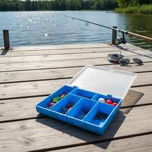 6 Grid PP Plastic Fishing Accessories Storage Box Portable Travel Organizer For Hooks Lures And Small Parts - Multicolor - View 7