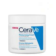 CeraVe Crema Hidratante 454ml para Rostro y Cuerpo Piel Seca con Ceramidas y Acido Hialuronico Hidratacion 24h No Grasa Sin Fragancia Uso Diario - Hyaluronic Acid - Ver 4