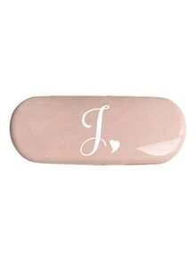 Solid Color Glasses Case Minimalist New Design Portable Waterproof Dustproof Small Plastic Material (Small, Plastic Material) Initial Glasses Case Hard Shell - PU Leather Artistic Letter And Heart Pattern Printed Glasses Case - Multicolor - View 11