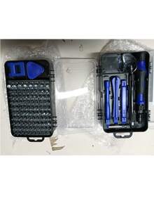 Bộ tua vít chính xác, bộ dụng cụ sửa chữa kèm hộp đựng, thích hợp cho máy tính, PC, điện thoại, máy chơi game, đồng hồ, kính mắt - Thép carbon, tay cầm chống trượt, đầu vít dẹt/chữ thập/hình sao, bề mặt được đánh bóng, màu đỏ và xanh dương, dụng cụ sửa chữa chuyên nghiệp | Hộp đựng dụng cụ | Bộ dụng cụ bền bỉ - A - Xem 13