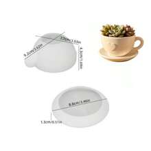 Bộ 2 khuôn silicon tự làm hình trái tim cho cốc và đế lót ly, khuôn nến, cây mọng nước, chậu hoa để trang trí nhà cửa, quà tặng Ngày của Mẹ, sinh nhật, trang trí tiệc cưới, khuôn đúc trang sức tái sử dụng. - Bộ khuôn silicon - Xem 10