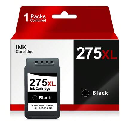 1 Pack PG275XL Black Remanufactured PG-275XL Ink Cartridge Compatible For Cannon 275XL TS3520 TS3500 TS3522 TR4720 TR4700 TR4722 Printers(1 Black)
