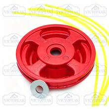 Đầu cắt cỏ 4 dây bằng nhôm màu đỏ đa năng dùng cho máy cắt cỏ chạy xăng. - Đầu cắt cỏ (đĩa nhôm màu đỏ) - Xem 5