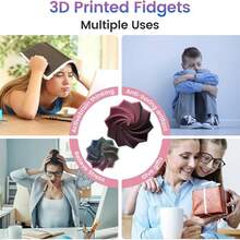 3D立体感官星形玩具，带手柄，成人减压玩具，多色娱乐套装，带来迷人乐趣，彩色分形立体，六边形旋转螺旋星形玩具，办公桌减压玩具，旋转螺旋减压玩具 - 彩色 - 查看 9