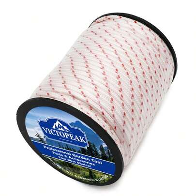 1pc 3.0mm*50m Red & White Recoil Starter Pull Rope For Outdoor Power Tools Parts & Accessories