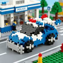 163+件/套 警車/消防車/跑車系列拼裝積木兒童玩具，拼圖組裝積木玩具，兒童拼裝積木玩具套裝，聖誕禮物/萬聖節禮物/節日禮物 - 彩色 - 查看 3