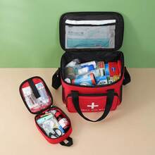 Bolsa de almacenamiento de medicamentos de gran capacidad, portátil, para prevención de epidemias y salud, para viajes, hogar y coche, de uso cruzado en emergencias. - Pino verde pequeño - Ver 4