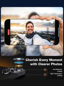 Bộ 3 miếng dán bảo vệ ống kính hợp kim cho iPhone 16 Pro Max/16 Pro, vừa khít 1:1 với ống kính camera gốc, siêu trong suốt, kính hàng không 9H+ chống trầy xước, dễ dàng lắp đặt, không ảnh hưởng đến chụp ảnh ban đêm, phù hợp với các dòng 17 Pro Max/17 Pro/17 Air/17 E/17/16 Plus/16 E/16/15/14/13/12/11. Phụ kiện điện thoại, tương thích với ốp lưng, kết hợp tính thẩm mỹ và bảo vệ, quà tặng Ngày của Mẹ, quà sinh nhật. - màu đen - Xem 4