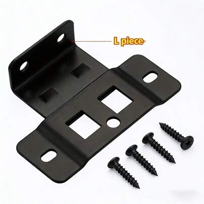 2-In-1 Metal Fixing Clip And Screw, L-Shaped 90 Degree Shelf Connector, Thickened Bracket Hardware For Furniture Installation, Easy Assembly Without Complex Tools