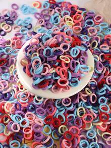 1000-400-500pcs Seamless Elastic Hair Ties, Multicolor Non-Damaging Soft Nylon Hair Bands, Small Hair Loops Suitable For Girls And Women, Fine And Thick Hair, Braids, Mother's Day, Teacher's Day Gift, Daily Office, School, Sports Hairstyle Accessories - Multicolor - Ver 8