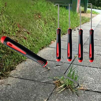 4pcs/Set Heavy Duty Metal Weeding Tool Kit - Ergonomic Handles, Durable Steel Claws - Ideal For Garden, Lawn And Moss Removal, Great Halloween And Christmas Gift