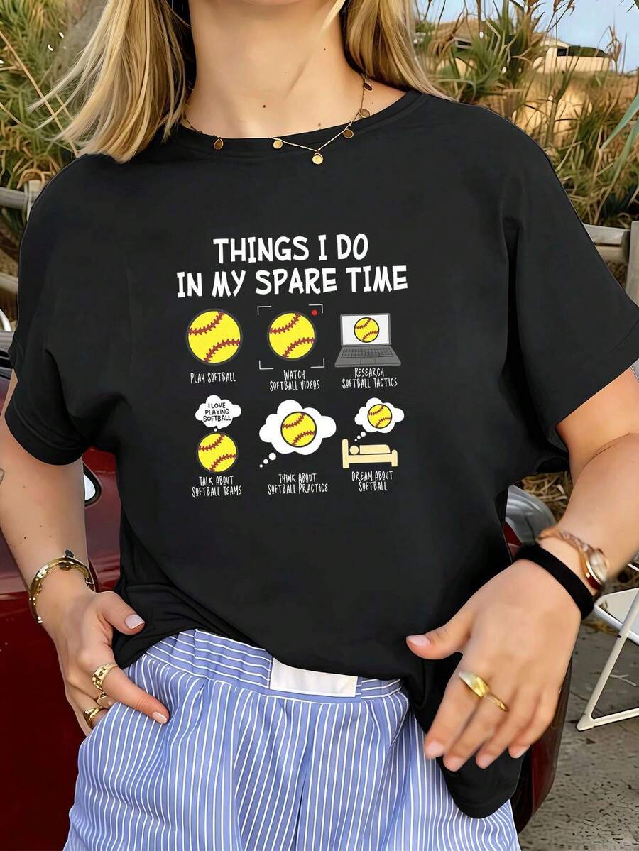 Women T-Shirts - Black - View 1