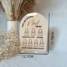 Unique Acrylic Nail Display Board, 7 Nail Shape Options, Nail Salon Desktop Decor, Nail Studio Exclusive Accessory, Gift For Nail Technicians - 1PC - View 6