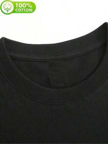 1 pieza [Talla Grande] Camiseta de Fe Color Gris Oscuro para Mujer con el Versículo Bíblico 'Su Vía es Mejor', Perfecta para Uso Diario en la Iglesia, un Regalo Religioso Considerado para Mujeres - Ropa Fácil de Lavar, Atuendo Casual para Expresar Fe, 180g Algodón 100%. - Negro - Ver 5