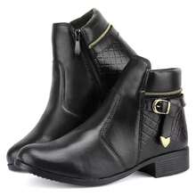 Women's Ankle/Mid-Calf Boot With Zipper, Exclusive Fashion For Rodeos, Parties, And Winter - 黑色 - 查看 2