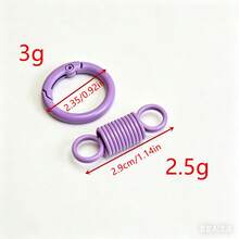 150pcs Colorful Split Rings + 10pcs Round Rings + 10pcs Springs - DIY Enameled Metal Spring Rings Keychain, Multi-Color, Durable & Fashionable, Suitable For Daily Use, Portable Key Accessories | Colorful Keychains | Durable Key Chains, Cute Keyrings, Keyring Set - 150pcs Colored Open Rings + 10pcs Circles + 10pcs Springs - View 4