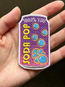 1pc Soda Pop 100% You Patch Animated Cartoon Singers Embroidered Iron On - Multicolor - View 2
