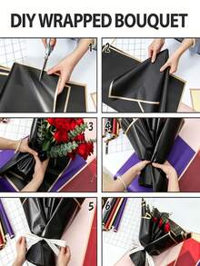 20 hojas/paquete Papel de envoltura impermeable para ramos, adecuado para manualidades DIY, suministros florales, embalaje de regalos de boda, cumpleaños, embalaje de ramos, arreglos florales DIY, Día de la Madre, cumpleaños, boda, ceremonia de graduación y aniversario - multicolor - Ver 5