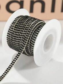 5m/Rollo Tira de Rhinestones DIY, Adecuado para Decoración de Diamantes de Coche, Decoración de Diamantes de Coche, Artesanía de Diamantes Autoadhesivos Tira de Rhinestones DIY - Dos filas de diamantes - Ver 14