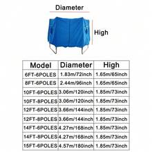 Tent, Waterproof Oxford Cloth Trampoline Cover, Trampoline Tent Cover With Windows, Sunshades, And Skylights, Suitable For Round Trampolines, 6ft-15ft Trampoline Sunshade. - Blue - View 8