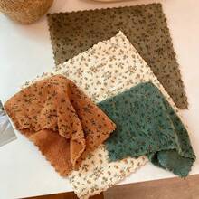 4pcs/Set Coral Fleece Printed Small Hand Towels, Thick Absorbent Kitchen Cleaning Cloths, Reusable - Floral - View 3