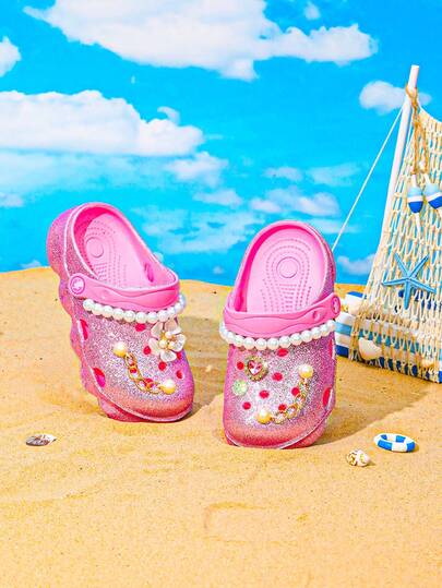 HOEASE Girls' Lightweight EVA Garden Clogs, Kid's Summer Beach Shoes With Hollow-Out Design, Non-Slip, Breathable Slip-On Design, All-Season Wear