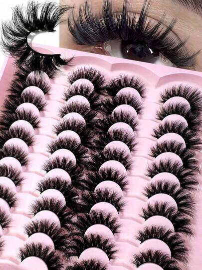 Selectable Natural False Eyelashes Fluffy Soft Dramatic 3D Mink Lashes Long Wispy Eyelash Cilia,Messy,Multi-Layered Eyelashes Short Thick Fake Eyelash Extension Bulk False Eyelashes Makeup Products Wedding Party & Club Daily Work Meeting Natural Fake Lashes Comfortable To Wear Strip Lashes,Lashes,Eyelashes,Fake Lashes