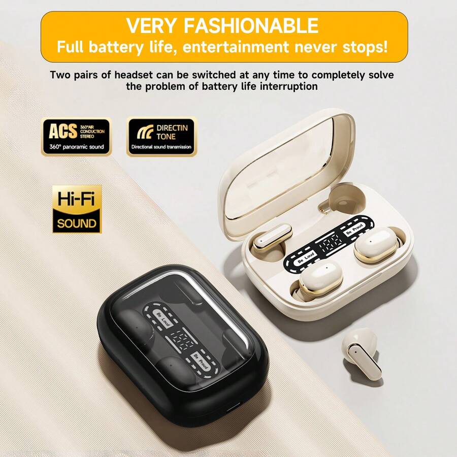 NEW SENYANG NEUE Senyang-2026 Neue kabellose Ohrhörer HiFi HD-Sound LED-Anzeige Ladecase Leicht Komfortabel In-Ear ENC Dolby Sound HD-Anrufe TWS Paare Bluetooth 6.0 Kopfhörer für iPhone für Android als Geschenk