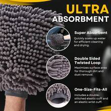 洗车手套 雪尼尔手套 绒面抹布 加厚双面汽车用品 清洁工具 汽车配件 汽车美容 - A - 查看 5