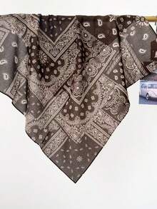 1 chiếc khăn vuông nhỏ bằng cotton in họa tiết hoa điều, kiểu Paisley Bohemian, hàng mới về. - Nhiều màu - Xem 11
