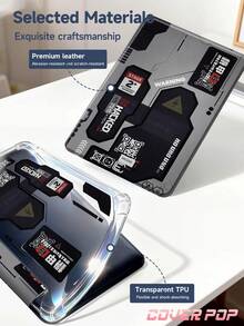 Ốp lưng máy tính bảng phong cách Cyber-Style họa tiết Mecha, tương thích với iPad Air 11 inch M3 2025 / M2 2024, Air thế hệ thứ 5 2022, Air 8 2026 (11/13 inch), (A16) 11 inch thế hệ thứ 11 2025, tương thích với Samsung Galaxy Tab, Kindle Paperwhite thế hệ thứ 12 2024. Mặt lưng trong suốt, ốp bảo vệ họa tiết thời trang, chức năng tự động tắt/mở màn hình, bảo vệ bằng túi khí, phù hợp cho cả công việc văn phòng và làm quà tặng. - Nhiều màu - Xem 9