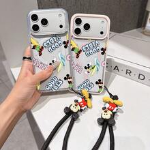 This Disney Mickey Mouse Lanyard Phone Case Is Fully Covered In TPU Material, Features Strong Magnetic Closure, Is Shockproof And Lightweight, And Is Compatible With IPhone17/16/11/13/15/15 Plus/15 Pro/15 Pro Max/12/14 Pro Max/11 Pro Max/12 Pro/12 Pro Max/13. This Phone Case Is A Popular Birthday Gift Or Business Gift Choice; It Is Durable, Stain- And Fingerprint Resistant, And Suitable For Both Men And Women. The Set Also Includes A Mickey Mouse Phone Case And A Mickey Mouse Plush Bracelet, Making It A Perfect Gift For Friends And Family. This Stylish Phone Case Is Fun, Lightweight, And Durable. IPhone17 Pro Max Phone Case, Minnie Mouse Phone Case. - Màu xanh lam - Xem 3