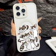 マグネット式黄ばみ防止 | 高級感あふれる2in1アクリルマグネット式スマホケース！スタイリッシュで手触りも良く、実用的な保護機能とマグネット式・耐衝撃設計を融合させた、高級感あふれるケースです。 猫ケース  11  17e 手机壳  17e 手机壳 家族、恋人、友人、そして子供たちへのプレゼントに最適です。  16 Pro/11 Pro/11 Pro Max/13/14 Plus/12/16 Pro Max/14 Pro Max/12 Pro Max/17 Pro/15 Plus/15 Pro Max/17 Pro Max/16/13 Pro Max/16 Plus/ 13 pro/17/15 Pro/12 Pro/16e/Apple  Air/17e/15/14 Pro/14 - ホワイト - チェックする 31