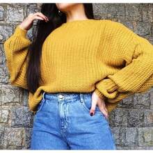 Women's Knitted Sweater - mostaza - Ver 1