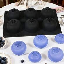 Blueberry & Raspberry Fruit Shaped Cake Mold, Baking Dessert Mousse Chocolate Ice Cream Silicone Mold, Non-Stick Silicone - Multicolor - View 11