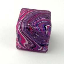 New Fluid Floral Pattern Squeezy Cube Mochi Squishy Toy, Slow Rebound Stress Relief Ball - Multicolor - View 6