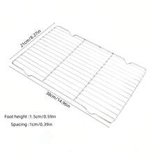 3pcs/1pc Heavy-Duty Stainless Steel Cooling And Baking Rack - Food , Easy To Clean, Oven And Dishwasher , Ideal For Cooking, Baking, And Cookie Cooling - Thickened Lines - View 14