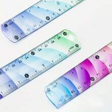 7.87 Inch/11.81 Inch Dual Size Stationery | Flexible PVC Ruler (For Engineering Drawing, Campus Office), Learning Supplies Gift For Family, Friends, Girlfriends - Two - View 3