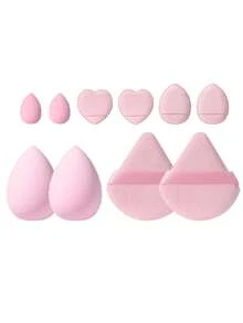 Bộ dụng cụ trang điểm 26 món bao gồm: 5 bông mút trang điểm + 10 bông mút trang điểm + 5 bông phấn tam giác + 5 bông mút trang điểm mini + 1 dụng cụ vệ sinh cọ trang điểm. - Hồng - Xem 9