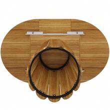 Table de salle à manger extensible, table de cuisine, table de balcon, table en bois, table ronde extensible en ovale, 118-158 cm, jusqu'à 6 couverts, marron - Kaki - Voir 3