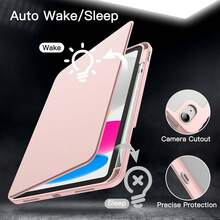 TenYide 360°旋转透明亚克力保护壳，平板电脑支架保护套，兼容iPad/GalaxyTab/LenovoTab/LenovoXiaoxin PAD/LenovoIdea Pad/MatePad/HonorPad/XiaomiPad/RedmiPad等平板电脑型号，也兼容iPad A16（2025款）、Air 11/13、M2/M3/M4/M5、Pro 11/13、Air 4/Air 5/Air 6/Air 7/Air 8（10.9英寸，2022款）、第九代、第八代、第七代（10.2英寸）、第五代、第六代（9.7英寸）、第十代、第十一代（10.9英寸，2021款）、Pro 11/12.9英寸、Mini 6/Mini 7。 - 粉色 - 查看 4