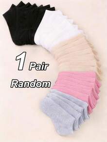 1/10/30 Pairs Random Color Kids Socks, Baby Essential Newborn Socks, 4th Of July Gift Socks, Black Socks, White Socks, Grey Socks, Solid Color Low-Cut Socks, Summer Kids & Teens Essential Socks, Back To School, Boys, Girls, Students - Multicolor - View 11