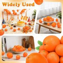 Artificial Oranges, Plastic-Look Oranges, Artificial Oranges, Decorative Fruit Trays, Suitable For Furniture Decoration, Kitchen Decoration, Window Displays, And Photography Props. - Orange-6pcs - View 3